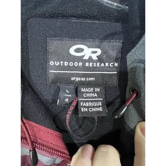 Women's Outdoor Research Coat Jacket Purple Large Hooded Zip Pockets Tactical - Picture 4 of 11